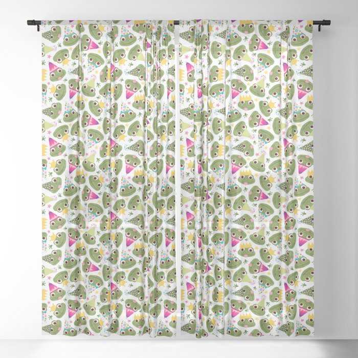 Party Frogs! Sheer Curtain
