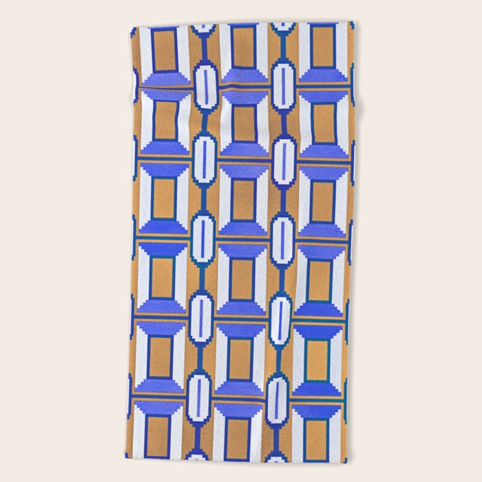 Copenhagen 1969 Mid Century Modern Geometric Beach Towel by ANUTU STUDIO DESIGN Society6