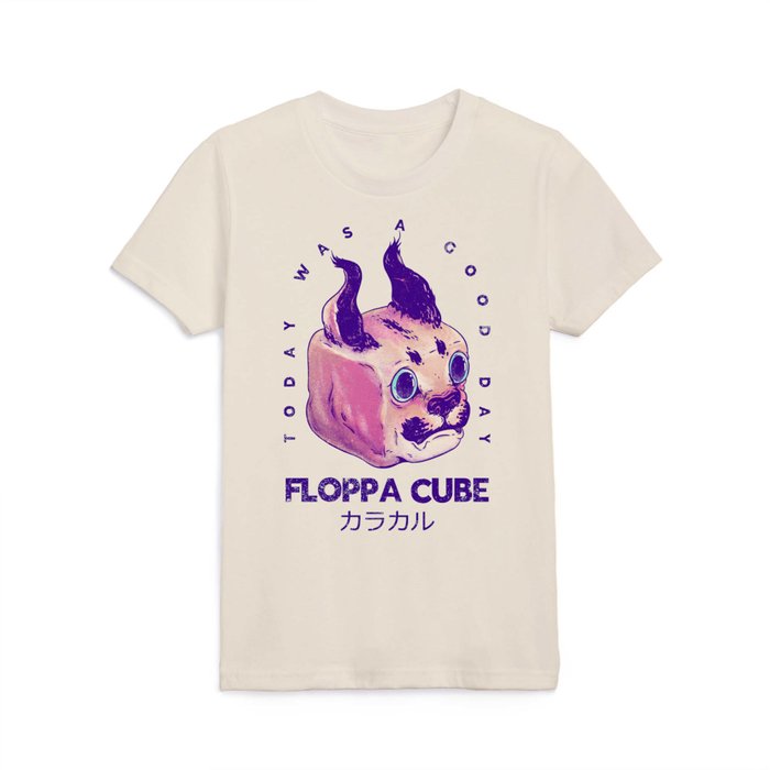 Floppa Cube - Today was a Good Day Kids T Shirt by Any Color