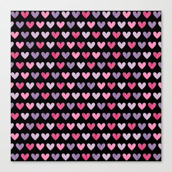 Colorful hearts VI Canvas Print