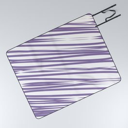 Purple stripes background Picnic Blanket