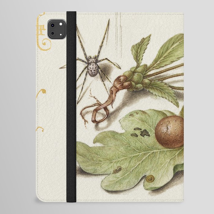 Calligraphic poster with fruit and  flowers iPad Folio Case