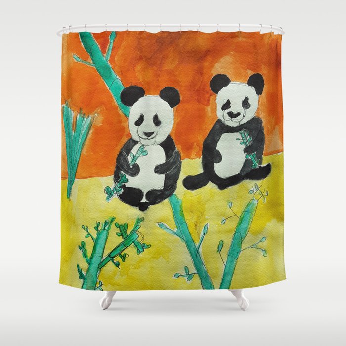 Pandas Shower Curtain
