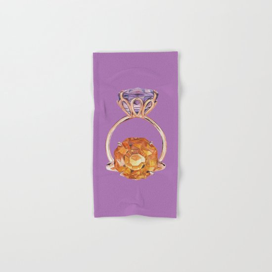 Circles on Purple Hand & Bath Towel