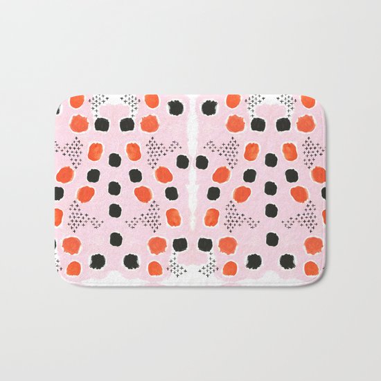 Uma - abstract minimal modern painting dorm college hipster trendy pastel painterly brushstrokes art Bath Mat