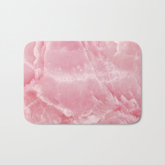 Pink onyx marble Bath Mat
