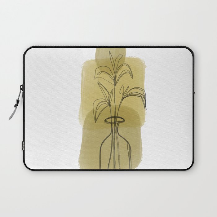 Three in a Vase - Abstract Minimal Painting Laptop Sleeve