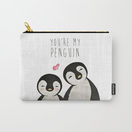 You're my Penguin | When Penguins are in Love Carry-All Pouch | Iloveanimals, Penguinlove, Ilikeyou, Cuteanimals, Iloveyou, Youaremy, Painting, Loveisintheair, Snow, Bemypenguin 