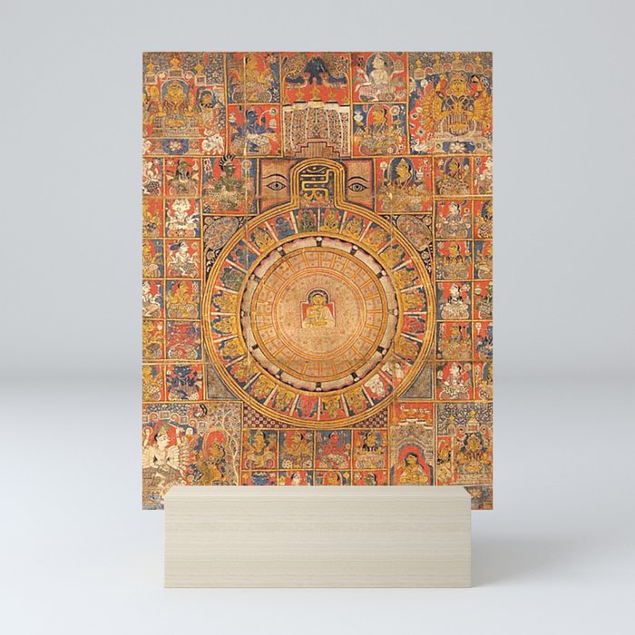 Himalayan Jain Cosmic Diagram Gujarat 1500s Mini Art Print