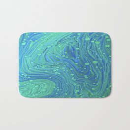 Alien Whirlpool Acrylic Fluid Art Paint Pour Bath Mat