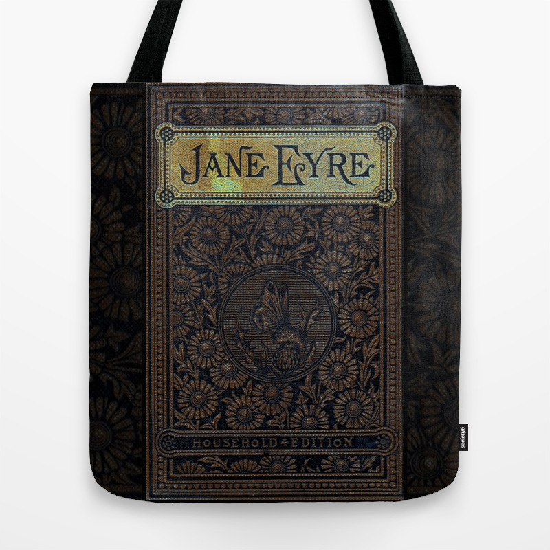 Jane Eyre By Charlotte Bronte Vintage Book Cover Tote Bag
