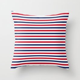 Navy Stripes Throw Pillow