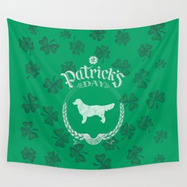 St. Patrick's Day Golden Retriever Funny Gifts for Dog Lovers Wall Tapestry
