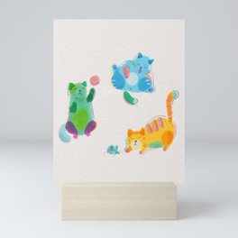 Riso Colorful Cats Mini Art Print