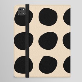 Irregular Polka Dots black and cream iPad Folio Case