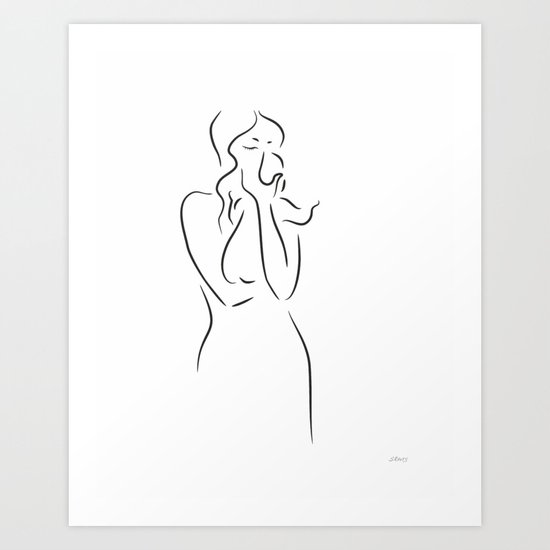 Mother With Baby Line Drawing Art Print By Siretmr Society6,Dragon Line Art Images