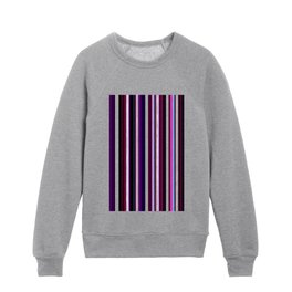 Abstract Popular Purple Black Stripes Collection Kids Crewneck