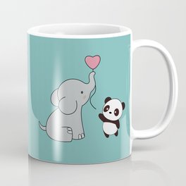Kawaii Cute Elephant and Panda Coffee Mug