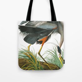 Great Blue Heron by John James Audubon Tote Bag