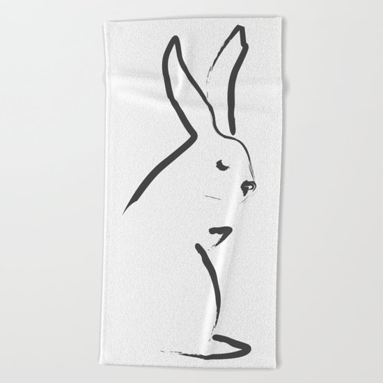 Zen Snow Bunny Beach Towel