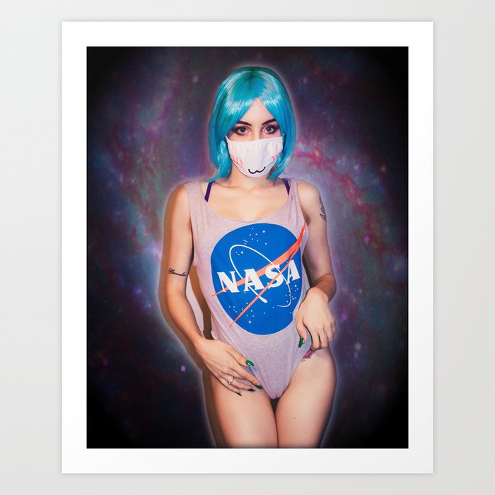 Lewd Earth-chan Meme Cosplay Art Print