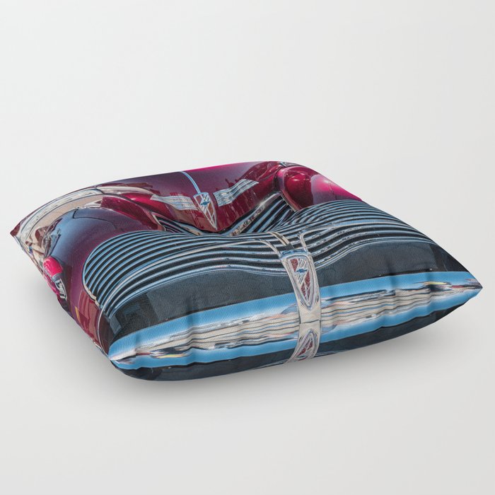 Hot Rod Classic Muscle Car Truck Red Vintage Man Cave Floor Pillow