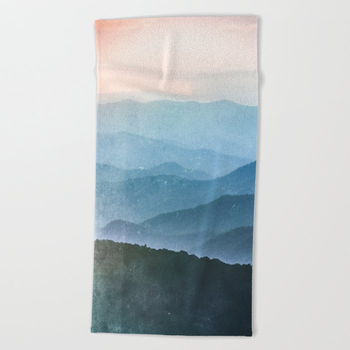 Great Smoky Mountain National Park Sunset Layers - Nature Photography Beach Towel
