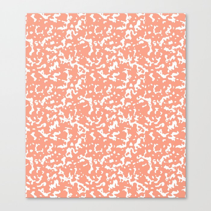 Peach and White Composition Notebook Canvas Print by ...