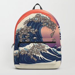 The Great Wave of Sloth Backpack
