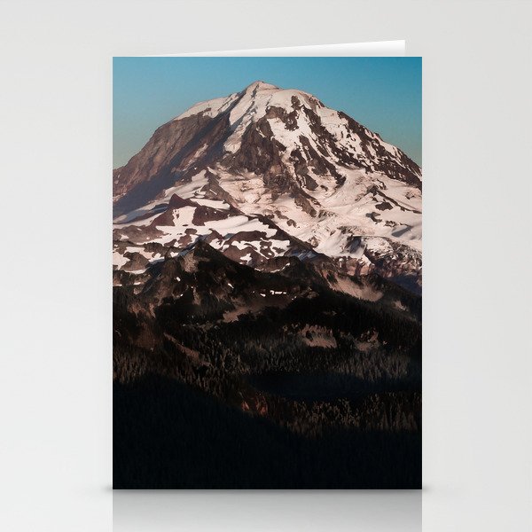 Mt Rainier Dusk Stationery Cards