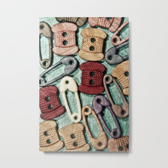 Button Up Metal Print