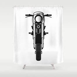 Motorbike Front View. Shower Curtain