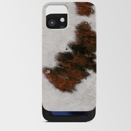 Painted Cowhide Cow Skin Fur Spot  iPhone Card Case