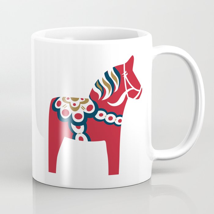 Swedish Dala Horse Red Coffee Mug