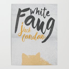 White Fang, Jack London book cover, poster, old classic, penguin book Poster