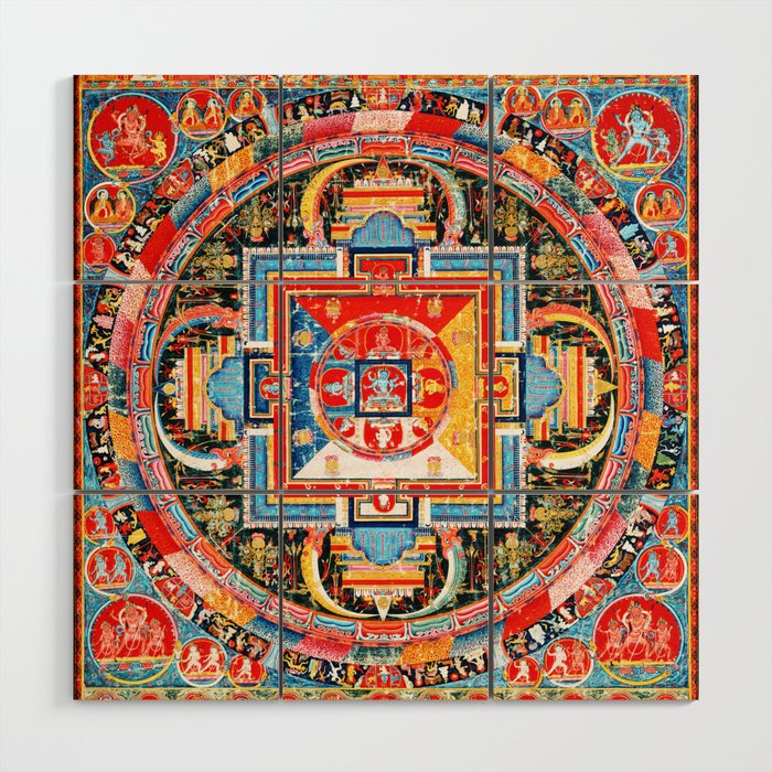 Buddhist Mandala of Jnanadakini Tangka Wood Wall Art