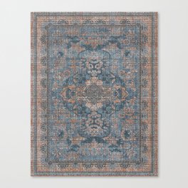 Antique Oriental Persian Blue Rust Canvas Print