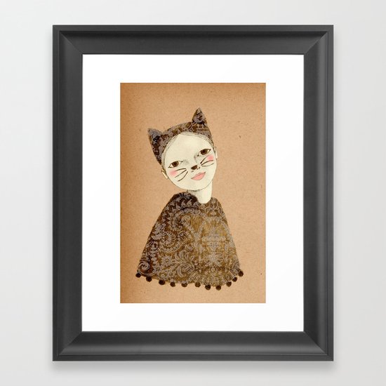 Kiki Kitty Framed Art Print