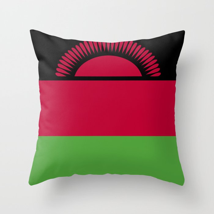Malawi Flag Emblem Throw Pillow By Textures Society6