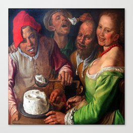 Vincenzo Campi The Ricotta Eaters Canvas Print