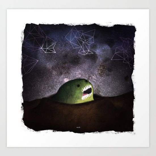 Asomandose Al Espacio Art Print