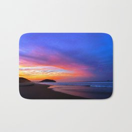 Colorful Sunset Ocean Tropical Beach Bath Mat | Photo, Sand, Sunset, Tropicalsunsets, Beach, Tropical, Colorful, Island, Exotic, Waves 
