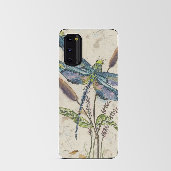 ""Dragonflies and Cattails" Android Card Case