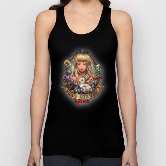Follow The White Rabbit. Unisex Tank Top