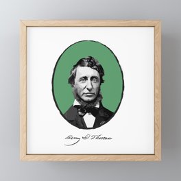 Authors - Henry David Thoreau Framed Mini Art Print