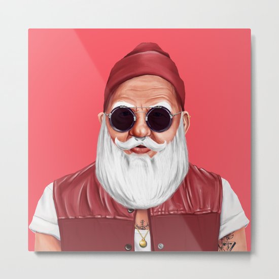 Hipstory - Santa Claus Metal Print