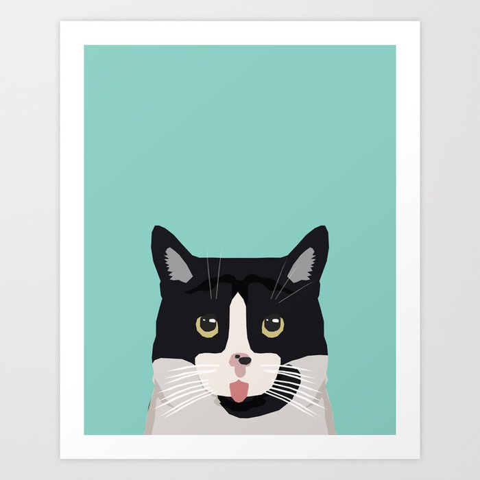 Yoga And Cats Illustrations  Art Postcards With Black Cats Cute Cat Art Print 