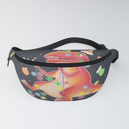 New year and christmas dinosaur Fanny Pack