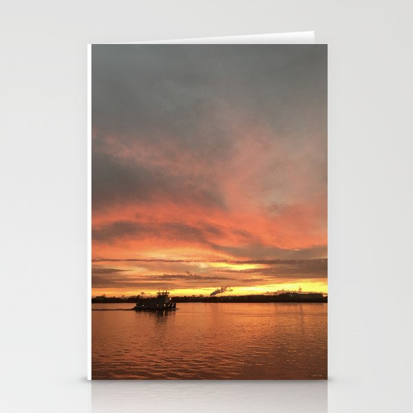 The Tugboat - Sunsets at The Fly series Stationery Cards