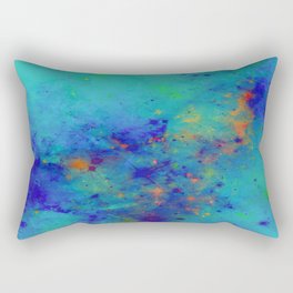 Blue Atmoshpere - Abstract in green, blue, orange and red Rectangular Pillow